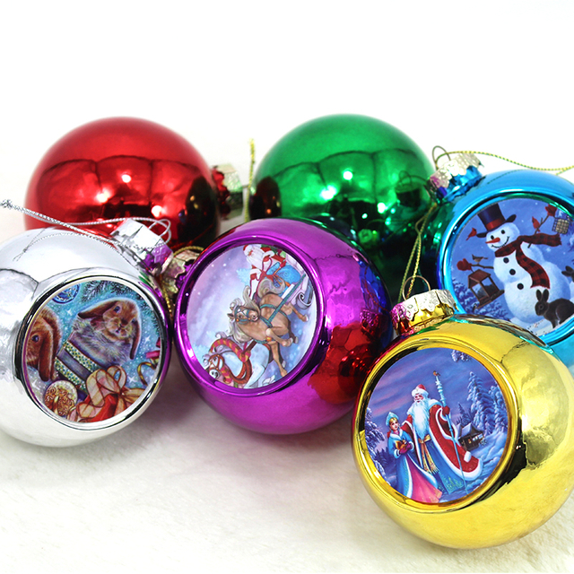 Boule de Noël colorée par sublimation de décoration DIY 